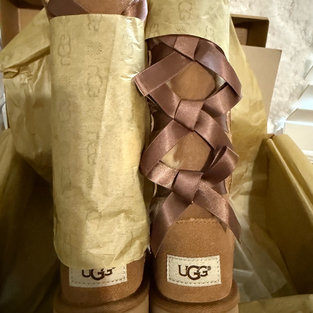 UGG Brown Bailey Bow Boots